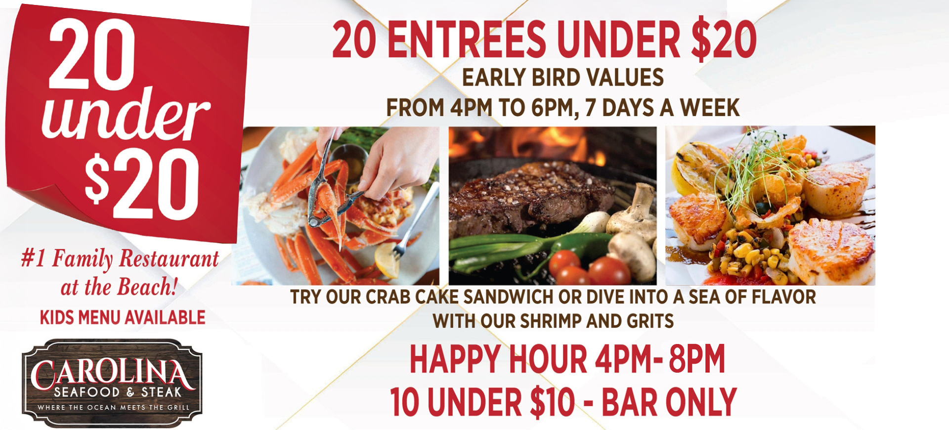 Carolina Seafood and Steak Happy Hour