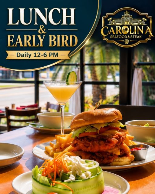 🍤🥩 Turn an ordinary afternoon into something delicious.
Enjoy your favorite dishes, warm Southern hospitality, and the timeless charm of our historic restaurant.

🍽️ Lunch & Early Bird: Daily 12–6 PM
We'll save you a seat! ❤️

📍 9911 N Kings Hwy, Myrtle Beach, SC 29572
📞 (843)945-9288
🌐 carolinasteakhouse.com

#LunchSpecial #EarlyBirdSpecial #MyrtleBeach #VisitMyrtleBeach #MyrtleBeachRestaurants #RestaurantRow #SeafoodRestaurant #Steakhouse #HistoricCharm #BeachDining #SouthCarolinaEats #GrandStrand #EatLocal #CarolinaSeafoodAndSteak #LunchTime