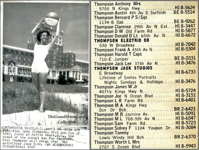 ✨ A snapshot of Myrtle Beach history.

This 1967 photo shows Miss Sun Fun, Alma Lynn Thompson, posing during Myrtle Beach’s annual Sun Fun Festival — with the iconic Ocean Forest Hotel standing proudly in the background. 🌴🏨

Images like this are such a beautiful reminder of how much history lives along the Grand Strand. The fashion, the festivals, the landmarks — every detail tells a story.

At Carolina Seafood & Steak, we love keeping those Myrtle Beach memories alive and sharing a little piece of the past with every History Wednesday. 🤍

Do you remember the Sun Fun Festival or the Ocean Forest Hotel?

(c)  TheGrandStrand.com Collection
🌐 carolinasteakhouse.com

#OceanForestHotel #MyrtleBeachHistory #SunFunFestival #HistoricMyrtleBeach #MyrtleBeachMemories #GrandStrandHistory #CarolinaSeafoodAndSteak #MyrtleBeachSC #VintageMyrtleBeach #HistoryWednesday