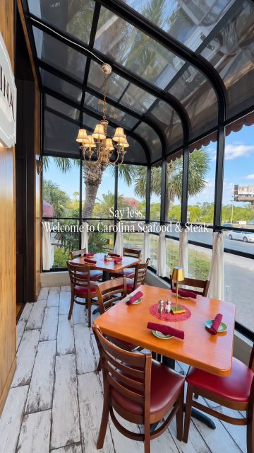 ✨ You said you wanted somewhere with a vibe… say less.

Welcome to Carolina Seafood & Steak in Myrtle Beach — where historic atmosphere, beautiful interiors, fresh seafood, juicy steaks, cocktails, and good company all come together. 🥩🦞🍸

Whether it’s lunch, dinner, date night, or a family night out, this is your sign to stop by and experience one of Myrtle Beach’s most memorable dining spots. ❤️

📍 9911 N Kings Hwy, Myrtle Beach, SC 29572
📞 (843)945-9288
🌐 carolinasteakhouse.com

#CarolinaSeafoodAndSteak #MyrtleBeachRestaurants #MyrtleBeachDining #MyrtleBeachEats #VisitMyrtleBeach