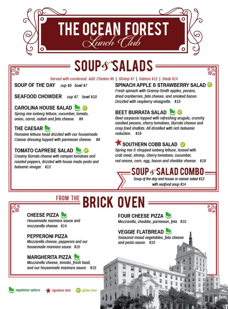 Lunch Menu Carolina Seafood & Steak Myrtle Beach
