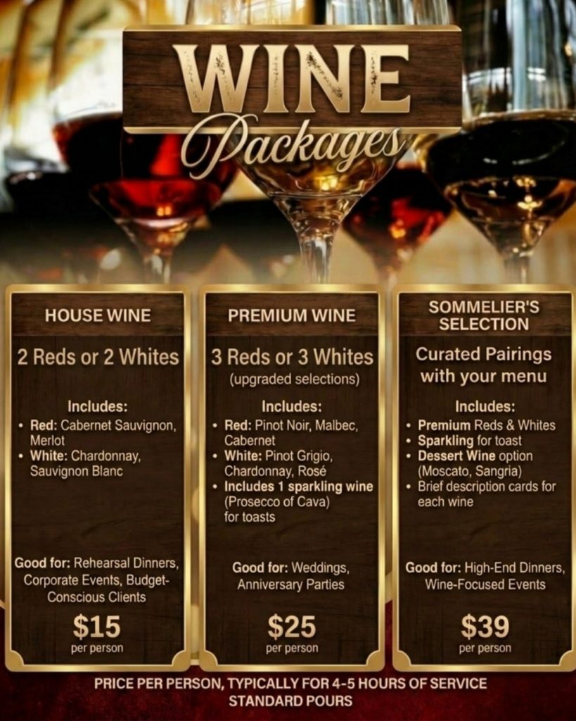 Carolina Seafood & Steak Myrtle Beach Wine and Beer Package