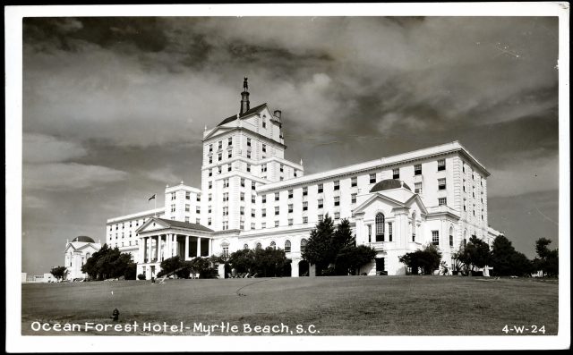 ✨ History Wednesday: Ocean Forest Hotel

Once standing proudly along North Ocean Boulevard in Myrtle Beach, South Carolina, the Ocean Forest Hotel opened in 1930 and quickly became one of the Grand Strand’s most iconic landmarks. Its ten-story central tower, elegant wings, gardens, pools, and grand interiors made it a symbol of Myrtle Beach glamour for decades.

At Carolina Seafood & Steak, we love keeping stories like this alive — because Myrtle Beach history deserves to be remembered. 🤍

(c) TheGrandStrand.com Collection 

#HistoryWednesday #OceanForestHotel #MyrtleBeachHistory #HistoricMyrtleBeach #NorthOceanBoulevard #GrandStrandHistory #VintageMyrtleBeach #CarolinaSeafoodAndSteak #MyrtleBeachSC #VisitMyrtleBeach