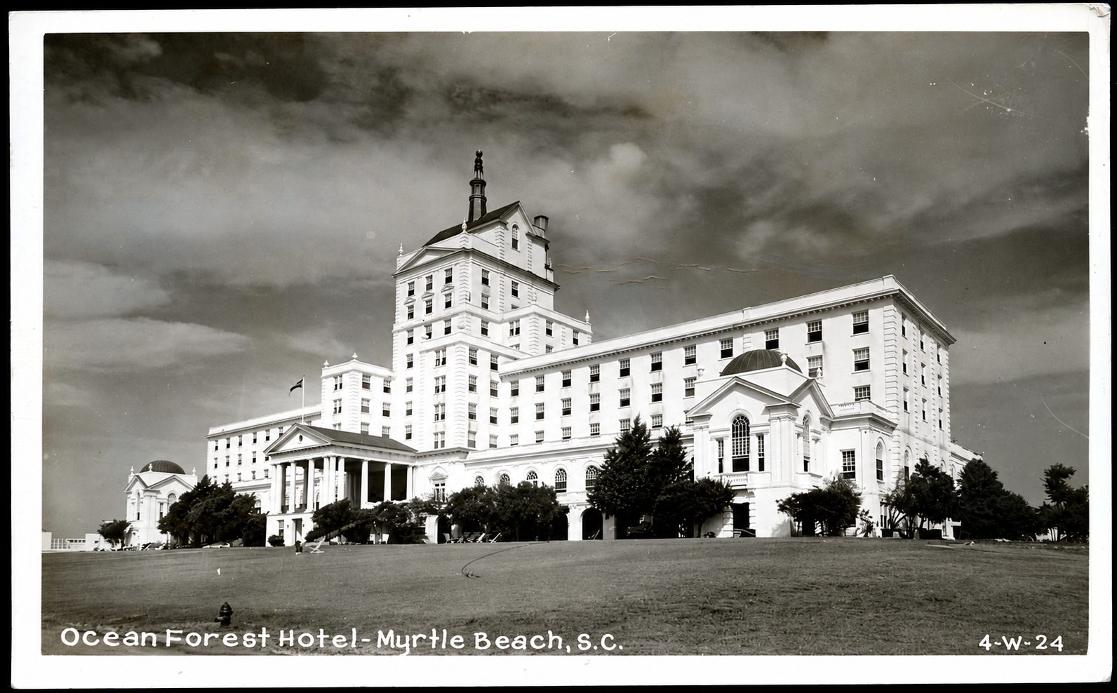 ✨ History Wednesday: Ocean Forest Hotel

Once standing proudly along North Ocean Boulevard in Myrtle Beach, South Carolina, the Ocean Forest Hotel opened in 1930 and quickly became one of the Grand Strand’s most iconic landmarks. Its ten-story central tower, elegant wings, gardens, pools, and grand interiors made it a symbol of Myrtle Beach glamour for decades.

At Carolina Seafood & Steak, we love keeping stories like this alive — because Myrtle Beach history deserves to be remembered. 🤍

(c) TheGrandStrand.com Collection 

#HistoryWednesday #OceanForestHotel #MyrtleBeachHistory #HistoricMyrtleBeach #NorthOceanBoulevard #GrandStrandHistory #VintageMyrtleBeach #CarolinaSeafoodAndSteak #MyrtleBeachSC #VisitMyrtleBeach